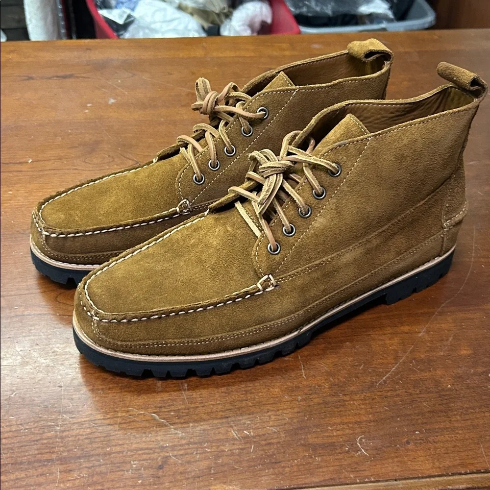 J Crew Suede work chukka boots with lug soles CL528